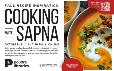 Oct. 19:  Fall recipe inspiration: Cooking with Sapna